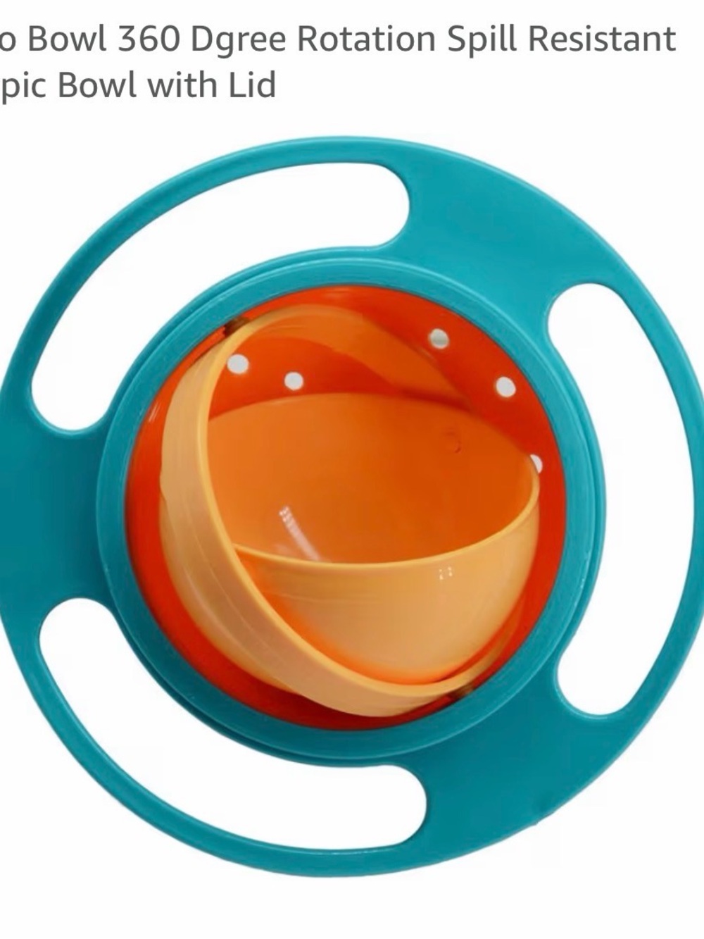 Snack no spill bowel with lid